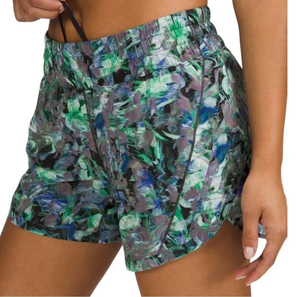 Lululemon Track That Mid-Rise  Short 5" Rapid Flourish Multi Side 2 Athletic - Picture 1 of 15